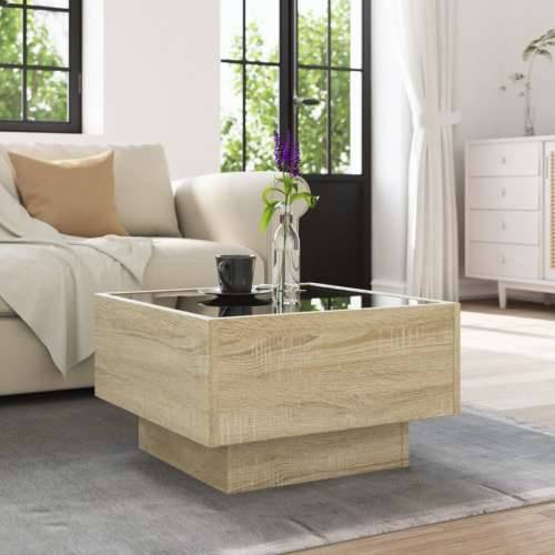 Stolić za kavu LED boja hrasta 50x50x30 cm konstruirano drvo - sonoma hrast 50 x 50 x 30 cm 1 Cijena