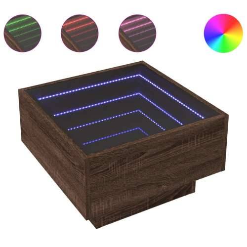 Stolić za kavu LED boja hrasta 50x50x30 cm konstruirano drvo - Smeđi hrast 50 x 50 x 30 cm 1 Cijena
