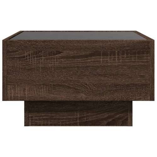 Stolić za kavu LED boja hrasta 50x50x30 cm konstruirano drvo - Smeđi hrast 50 x 50 x 30 cm 1 Cijena
