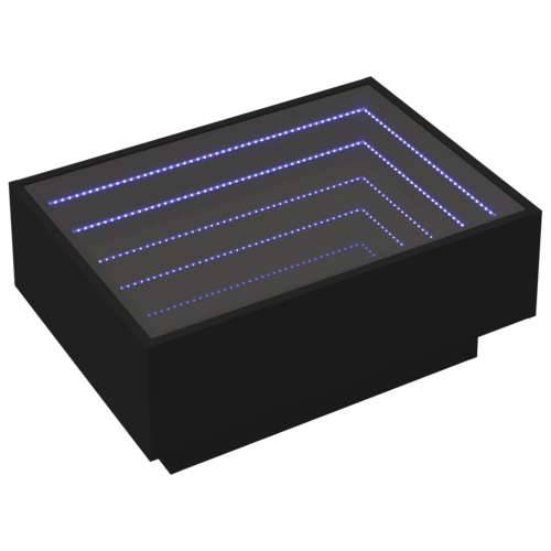 Stolić za kavu LED crni 70 x 50 x 30 cm od konstruiranog drva - Crna 70 x 50 x 30 cm 1 Cijena