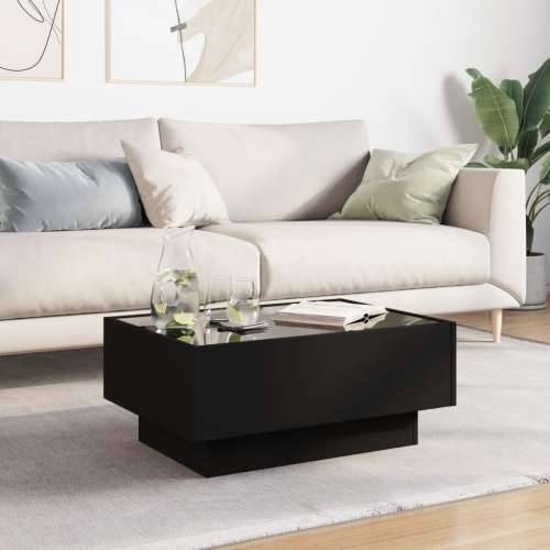 Stolić za kavu LED crni 70 x 50 x 30 cm od konstruiranog drva - Crna 70 x 50 x 30 cm 1 Cijena