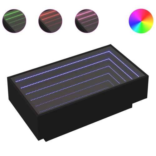 Stolić za kavu LED crni 90x50x30 cm od konstruiranog drva - Crna 90 x 50 x 30 cm 1 Cijena