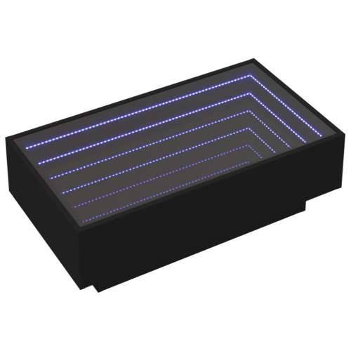 Stolić za kavu LED crni 90x50x30 cm od konstruiranog drva - Crna 90 x 50 x 30 cm 1 Cijena