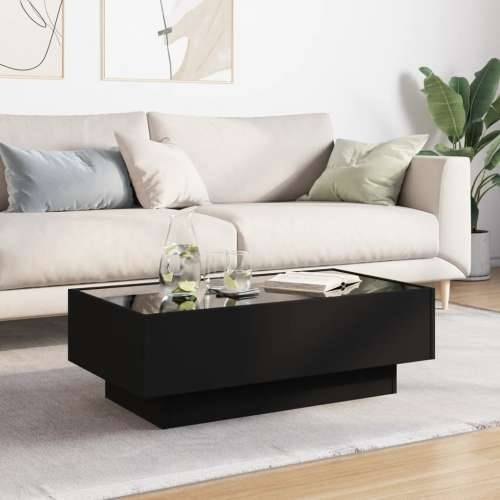 Stolić za kavu LED crni 90x50x30 cm od konstruiranog drva - Crna 90 x 50 x 30 cm 1 Cijena