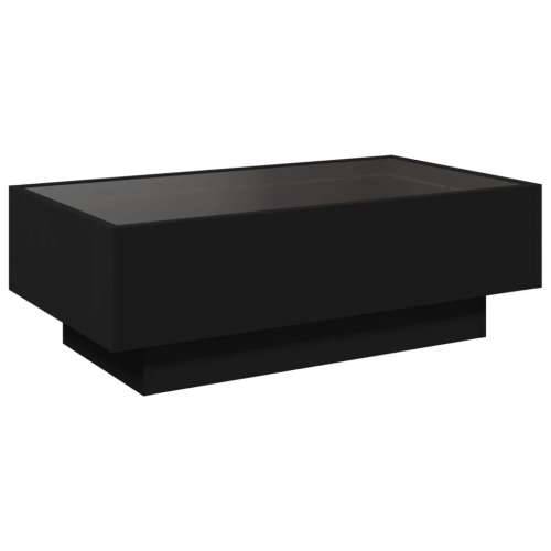 Stolić za kavu LED crni 90x50x30 cm od konstruiranog drva - Crna 90 x 50 x 30 cm 1 Cijena