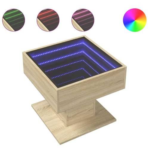 Stolić za kavu LED boja hrasta 50x50x45 cm konstruirano drvo - sonoma hrast 1 50 cm Cijena