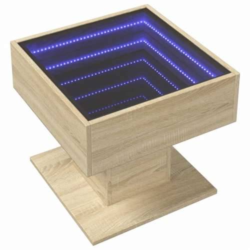 Stolić za kavu LED boja hrasta 50x50x45 cm konstruirano drvo - sonoma hrast 1 50 cm Cijena