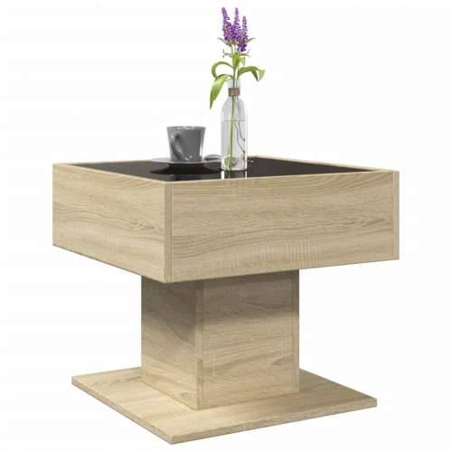 Stolić za kavu LED boja hrasta 50x50x45 cm konstruirano drvo - sonoma hrast 1 50 cm Cijena