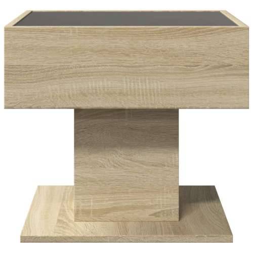 Stolić za kavu LED boja hrasta 50x50x45 cm konstruirano drvo - sonoma hrast 1 50 cm Cijena