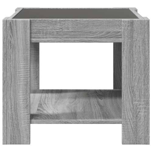 Stolić za kavu LED boja hrasta 53x53x45 cm konstruirano drvo - Sivi hrast sonoma 1 53 cm Cijena