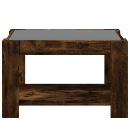 Stolić za kavu LED boja hrasta 73x53x45 cm konstruirano drvo - Dimljeni hrast 1 73 cm Cijena