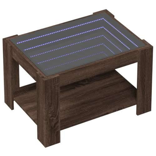 Stolić za kavu LED smeđa boja hrasta 73x53x45 cm drveni Smeđi hrast 1 73 cm Cijena