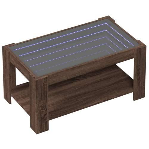 Stolić za kavu LED smeđa boja hrasta 93x53x45 cm drveni - Smeđi hrast 1 93 cm Cijena