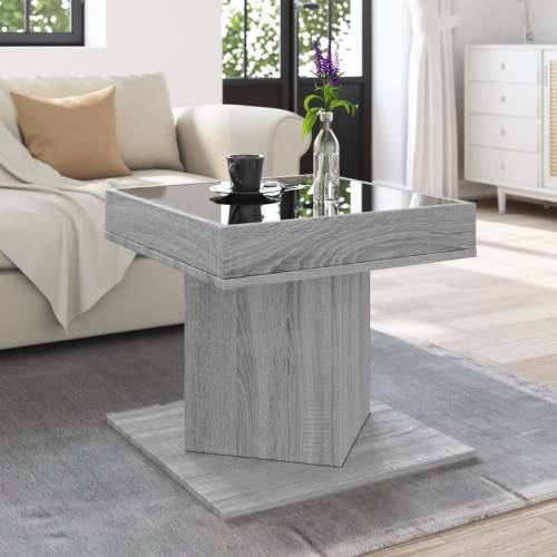 Stolić za kavu LED boja hrasta 50x50x45 cm konstruirano drvo - Sivi hrast sonoma 1 Cijena