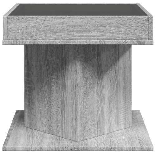 Stolić za kavu LED boja hrasta 50x50x45 cm konstruirano drvo - Sivi hrast sonoma 1 Cijena