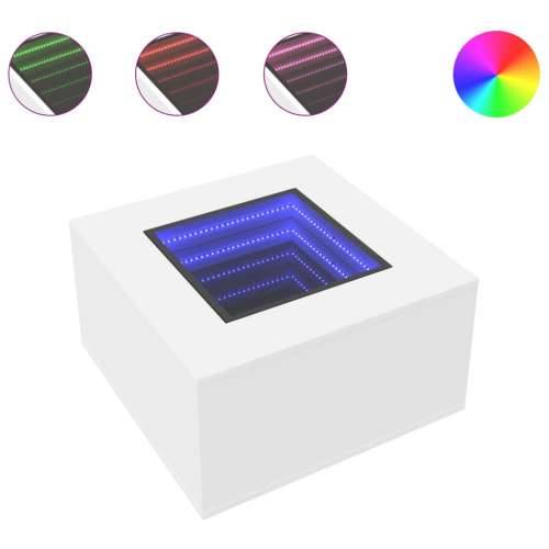Stolić za kavu s LED bijeli 60x60x40 cm od konstruiranog drva - Bijela 60 x 60 x 40 cm 1 Cijena