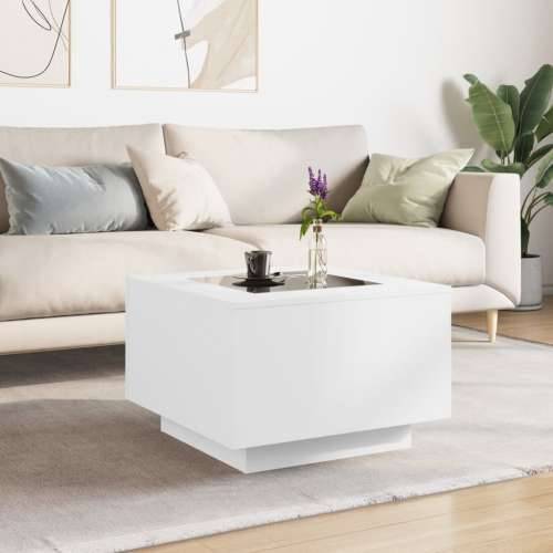 Stolić za kavu s LED bijeli 60x60x40 cm od konstruiranog drva - Bijela 60 x 60 x 40 cm 1 Cijena
