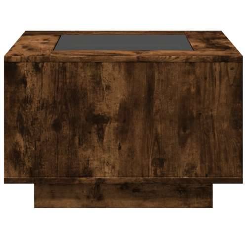 Stolić za kavu LED boja hrasta 60x60x40 cm konstruirano drvo - Dimljeni hrast 60 x 60 x 40 cm 1 Cijena