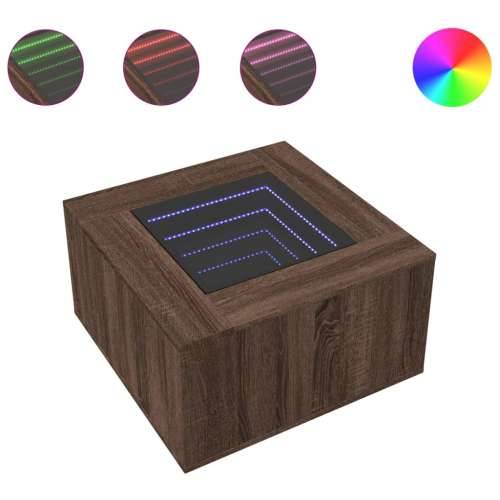 Stolić za kavu LED smeđa boja hrasta 60x60x40 cm drveni - Smeđi hrast 60 x 60 x 40 cm 1 Cijena