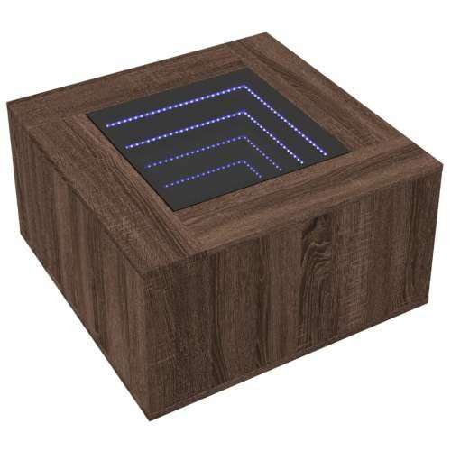 Stolić za kavu LED smeđa boja hrasta 60x60x40 cm drveni - Smeđi hrast 60 x 60 x 40 cm 1 Cijena