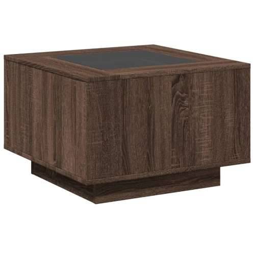 Stolić za kavu LED smeđa boja hrasta 60x60x40 cm drveni - Smeđi hrast 60 x 60 x 40 cm 1 Cijena
