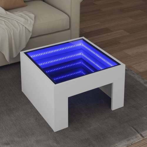 Stolić s beskonačnim LED svjetlima bijeli 50x50x30 cm Bijela 1 50 cm Cijena