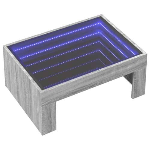 Stolić s beskonačnim LED svjetlima boja hrasta 70x50x30 cm - Sivi hrast sonoma 1 70 cm 50 cm Cijena