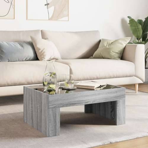 Stolić s beskonačnim LED svjetlima boja hrasta 70x50x30 cm - Sivi hrast sonoma 1 70 cm 50 cm Cijena