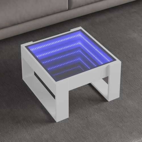 Stolić s beskonačnim LED svjetlima bijeli 50x53x30 cm - Bijela 1 50 cm Cijena