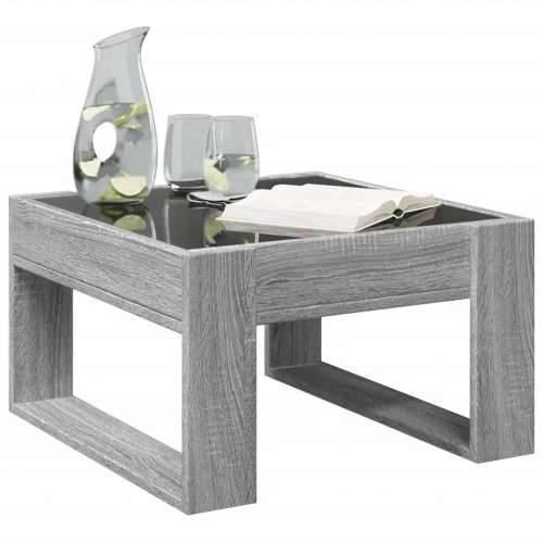 Stolić s beskonačnim LED svjetlima boja hrasta 50x53x30 cm - Sivi hrast sonoma 1 50 cm Cijena