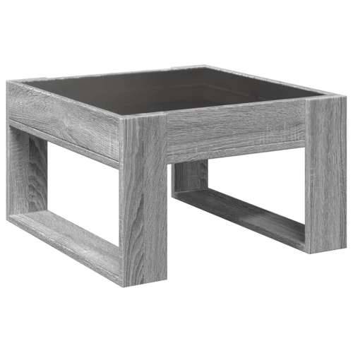 Stolić s beskonačnim LED svjetlima boja hrasta 50x53x30 cm - Sivi hrast sonoma 1 50 cm Cijena