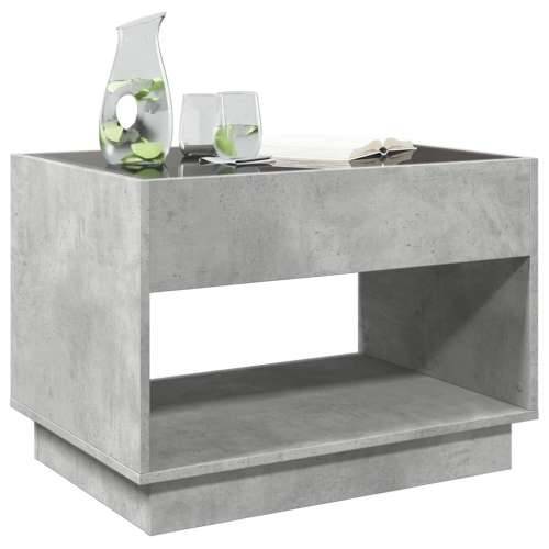 Stolić s beskonačnim LED siva boja betona 70x50x50 cm - Beton siva 1 70 cm Cijena
