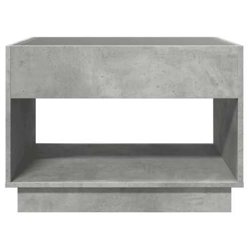 Stolić s beskonačnim LED siva boja betona 70x50x50 cm - Beton siva 1 70 cm Cijena