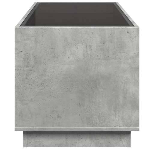 Stolić s beskonačnim LED siva boja betona 70x50x50 cm - Beton siva 1 70 cm Cijena