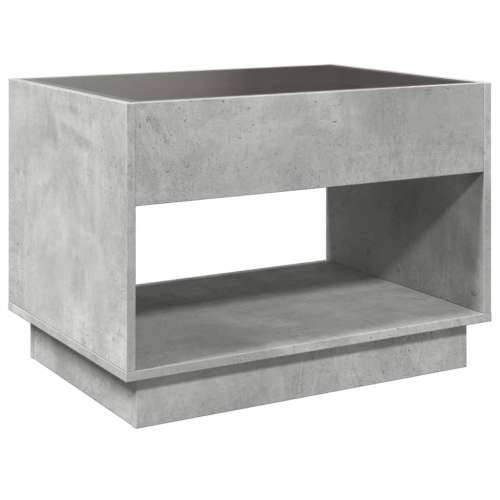 Stolić s beskonačnim LED siva boja betona 70x50x50 cm - Beton siva 1 70 cm Cijena