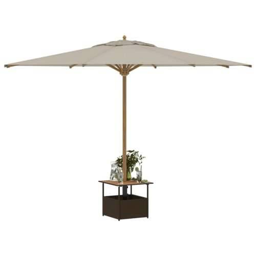 Vrtni stol s rupom za suncobran smeđi 55x55x46,5 cm poliratan - Smeđa 1 Cijena