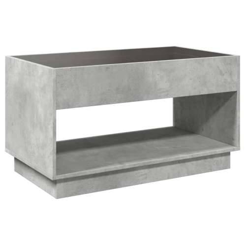 Stolić s beskonačnim LED siva boja betona 90x50x50 cm - Beton siva 1 90 cm Cijena