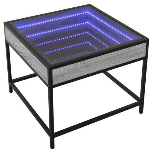 Stolić s beskonačnim LED svjetlima boja hrasta 50x50x41 cm - Sivi hrast sonoma 50 x 50 x 41 cm 1 Cijena