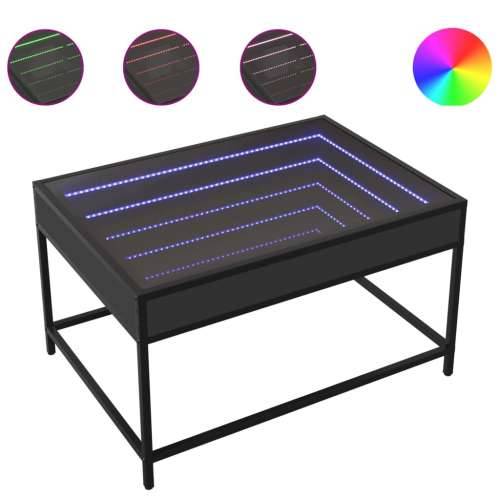 Stolić za kavu s beskonačnim LED svjetlima crni 70 x 50 x 41 cm - Crna 70 x 50 x 41 cm 1 Cijena