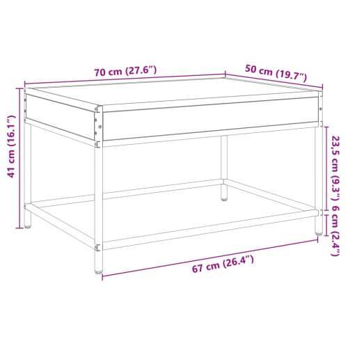 Stolić za kavu s beskonačnim LED svjetlima crni 70 x 50 x 41 cm - Crna 70 x 50 x 41 cm 1 Cijena