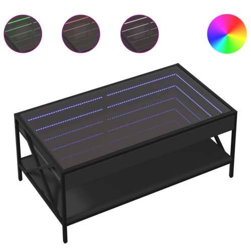 Stolić za kavu s beskonačnim LED svjetlima crni 90x50x38 cm - Crna 90 x 50 x 38 cm 1 Cijena
