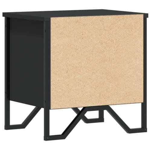 Noćni ormarić crni 40 x 30 x 40 cm od konstruiranog drva - Crna 1 Cijena