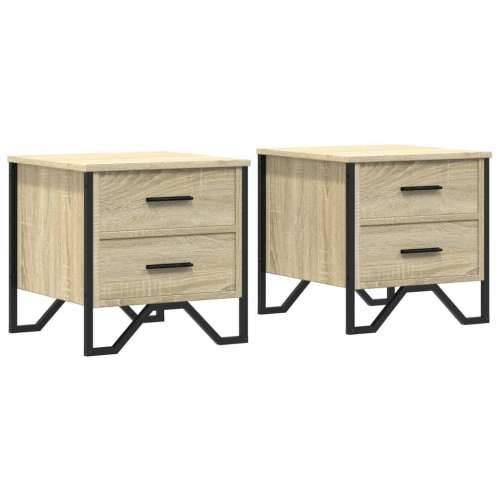 Noćni ormarići 2 kom boja hrasta 40x41x40 cm konstruirano drvo - sonoma hrast 2 Cijena