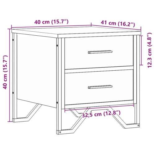 Noćni ormarići 2 kom boja hrasta 40x41x40 cm konstruirano drvo - sonoma hrast 2 Cijena