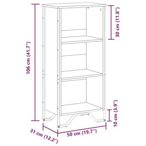 Regal za knjige boja hrasta 50x31x106 cm konstruirano drvo - Smeđi hrast 1 106 cm 50 cm Cijena