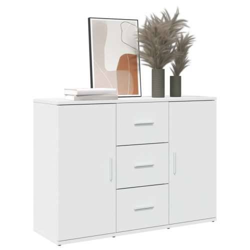 Komoda bijela 90,5 x 29,5 x 65 cm od konstruiranog drva Cijena