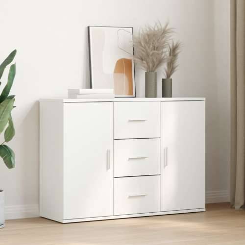 Komoda bijela 90,5 x 29,5 x 65 cm od konstruiranog drva Cijena