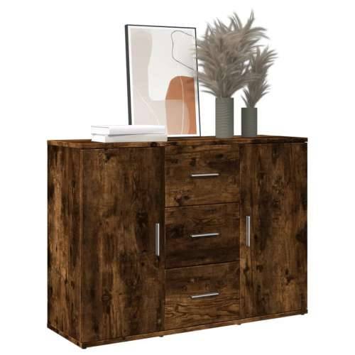 Komoda boja dimljenog hrasta 90,5x29,5x65 cm konstruirano drvo Cijena