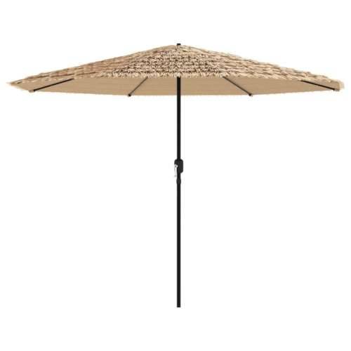 Vrtni suncobran LED s čeličnom šipkom smeđi 388x388x248 cm - 388 x 388 x 248 cm 1 Cijena