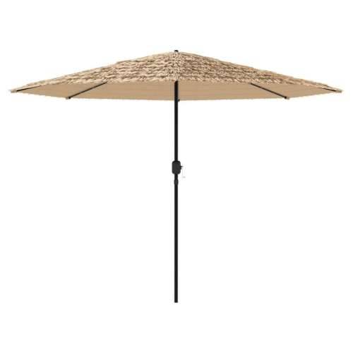 Vrtni suncobran LED s čeličnom šipkom smeđi 388x388x248 cm - 388 x 388 x 248 cm 1 Cijena